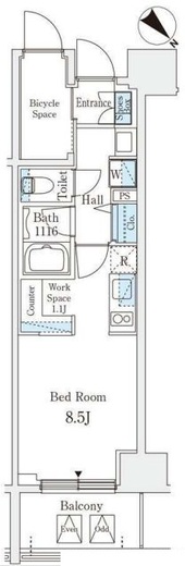 リテラス西日暮里　902号室　間取り