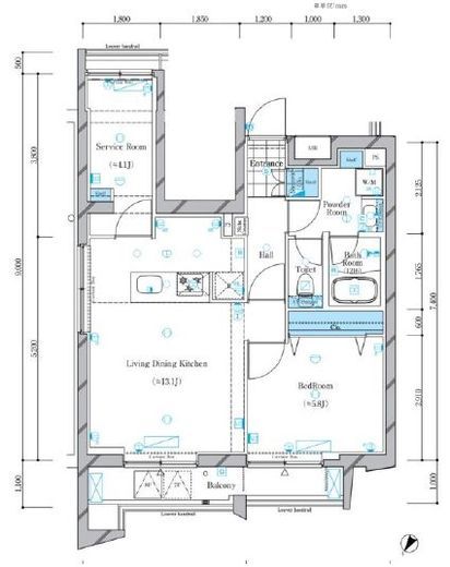 ガリシア文京本駒込　701号室　間取り
