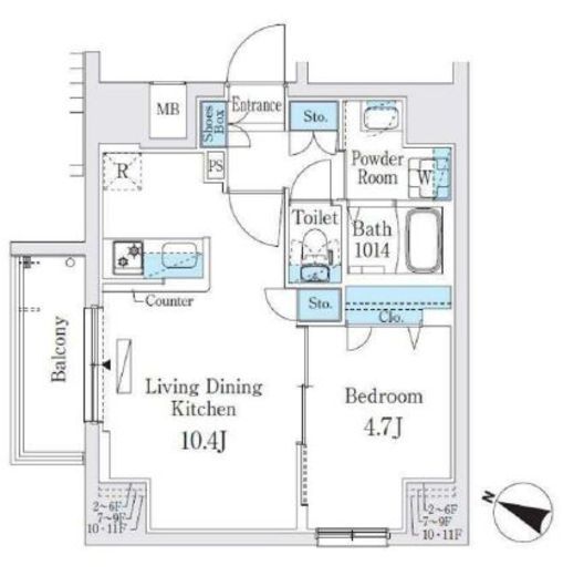 プライムブリス板橋本町　902号室　間取り