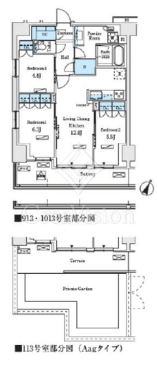 ロイヤルパークス赤羽ノース　101号室　間取り