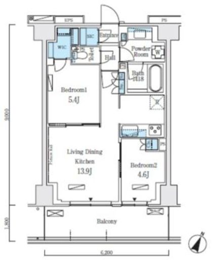 ロイヤルパークス赤羽ノース　306号室　間取り