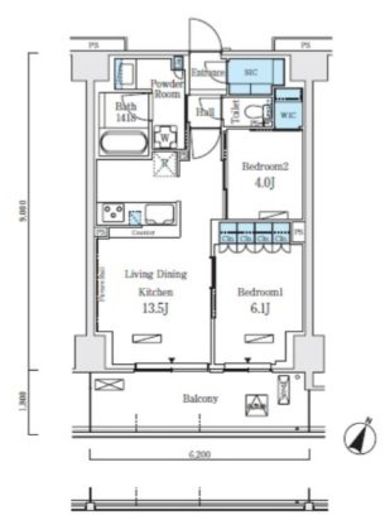 ロイヤルパークス赤羽ノース　402号室　間取り