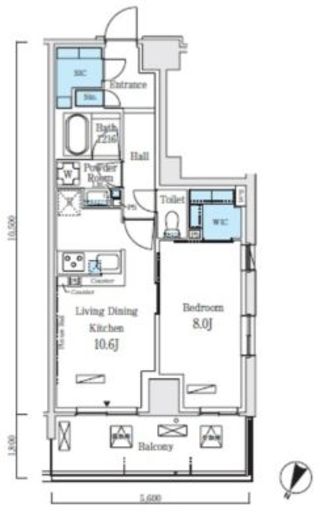 ロイヤルパークス赤羽ノース　414号室　間取り