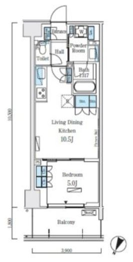 ロイヤルパークス赤羽ノース　415号室　間取り
