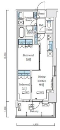 ロイヤルパークス赤羽ノース　537号室　間取り