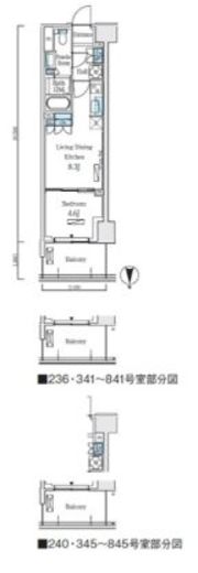 ロイヤルパークス赤羽ノース　539号室　間取り