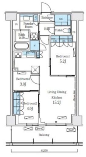 ロイヤルパークス赤羽ノース　922号室　間取り