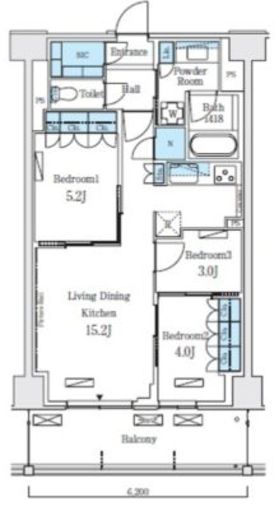 ロイヤルパークス赤羽ノース　923号室　間取り