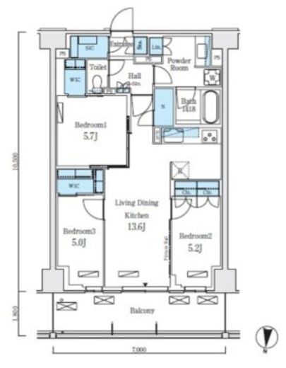 ロイヤルパークス赤羽ノース　925号室　間取り