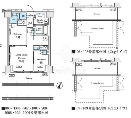 ロイヤルパークス赤羽ノース　109号室　間取り