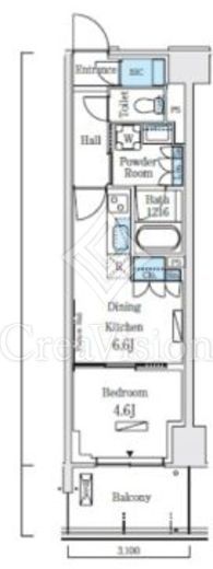 ロイヤルパークス赤羽ノース　735号室　間取り