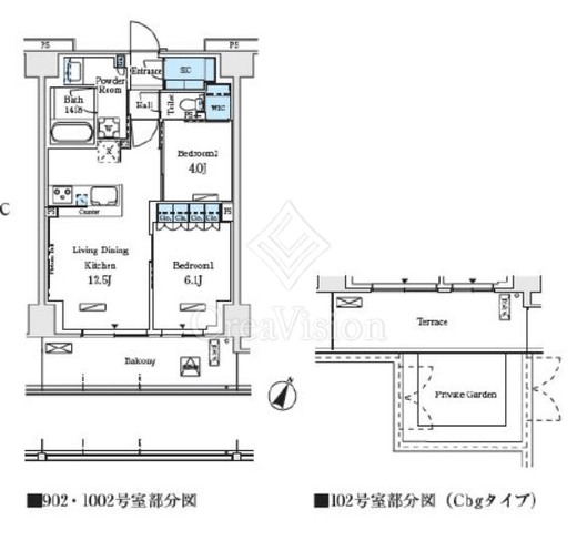 ロイヤルパークス赤羽ノース　1005号室　間取り