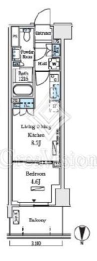 ロイヤルパークス赤羽ノース　236号室　間取り