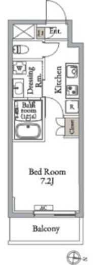 メトロステージ亀有　105号室　間取り