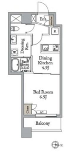 メトロステージ亀有　107号室　間取り