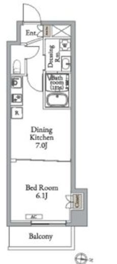 メトロステージ亀有　210号室　間取り
