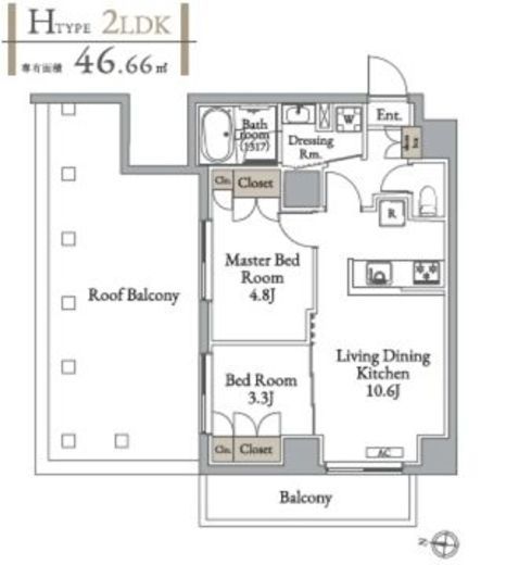 メトロステージ亀有　601号室　間取り