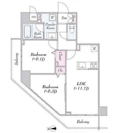 URBANLINKときわ台（アーバンリンクときわ台）　701号室　間取り