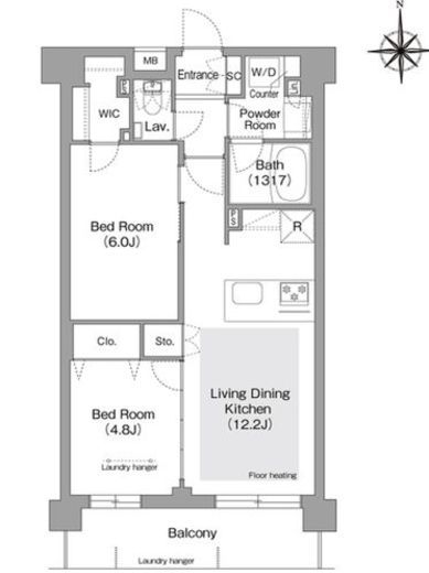 コンフォリア・リヴ文京護国寺　104号室　間取り
