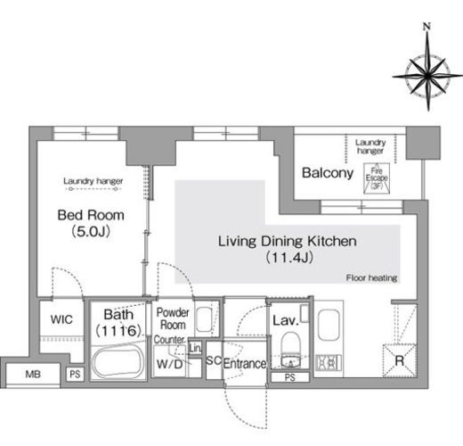 コンフォリア・リヴ文京護国寺　204号室　間取り