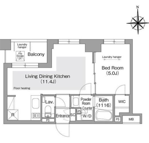 コンフォリア・リヴ文京護国寺　205号室　間取り