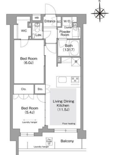 コンフォリア・リヴ文京護国寺　212号室　間取り