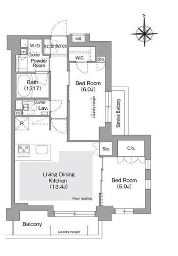 コンフォリア・リヴ文京護国寺　214号室　間取り