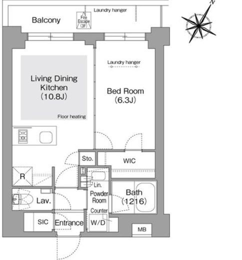 コンフォリア・リヴ文京護国寺　401号室　間取り