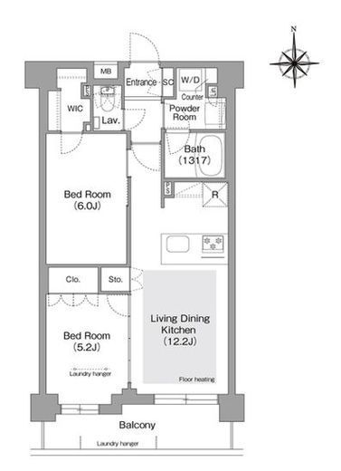 コンフォリア・リヴ文京護国寺　412号室　間取り