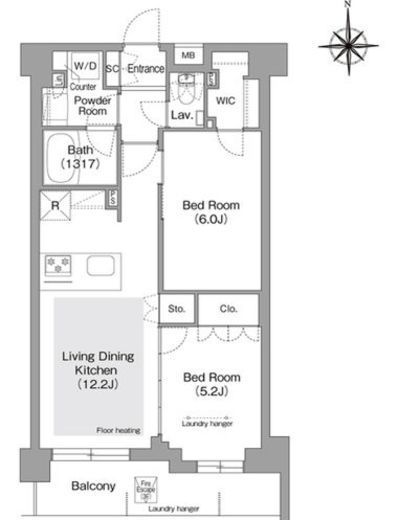 コンフォリア・リヴ文京護国寺　413号室　間取り