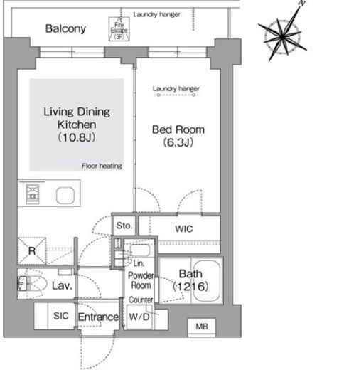 コンフォリア・リヴ文京護国寺　501号室　間取り