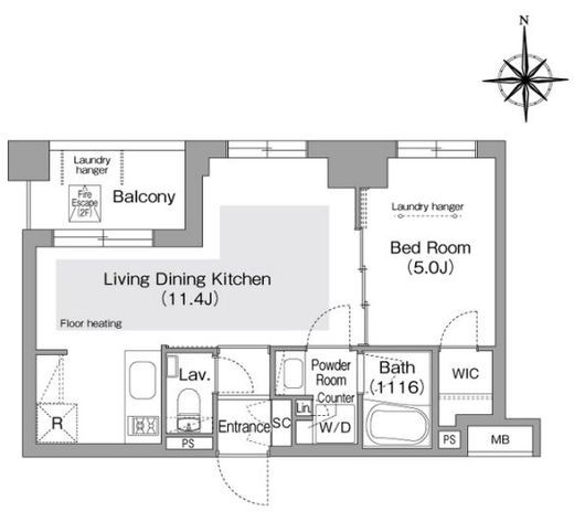 コンフォリア・リヴ文京護国寺　306号室　間取り