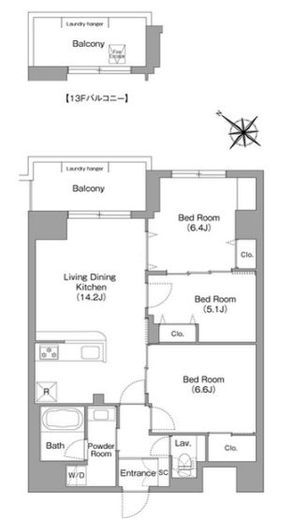 コンフォリア・リヴ文京護国寺　312号室　間取り