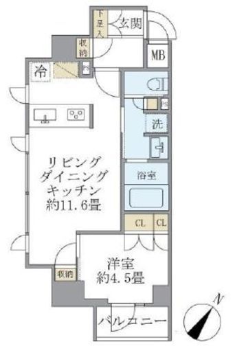 ジオエント駒込　501号室　間取り