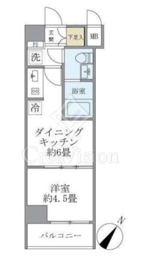 ジオエント駒込　502号室　間取り