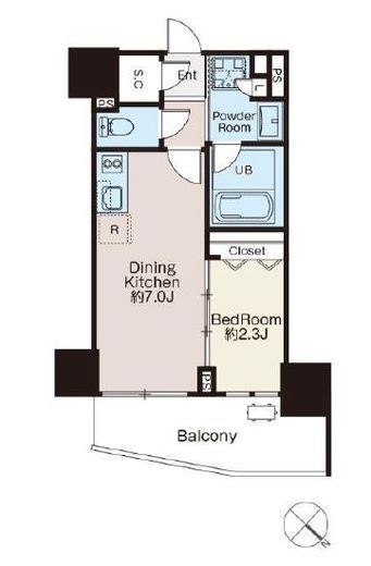 クラシアム文京白山　202号室　間取り