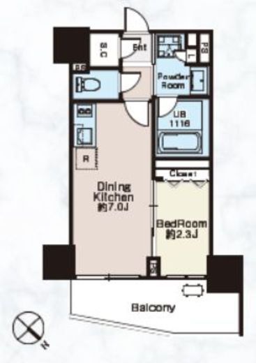 クラシアム文京白山　602号室　間取り