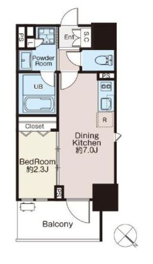 クラシアム文京白山　804号室　間取り