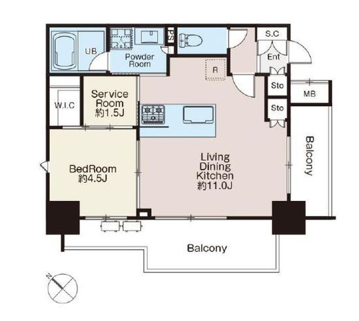 クラシアム文京白山　905号室　間取り