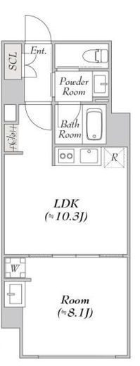 ルミーク北千住　101号室　間取り