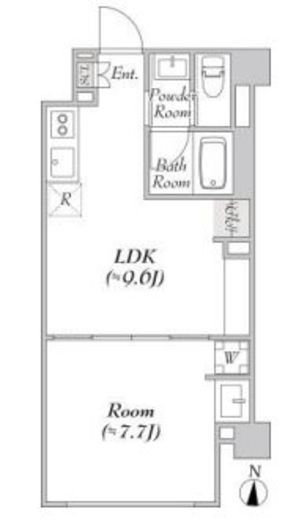 ルミーク北千住　105号室　間取り