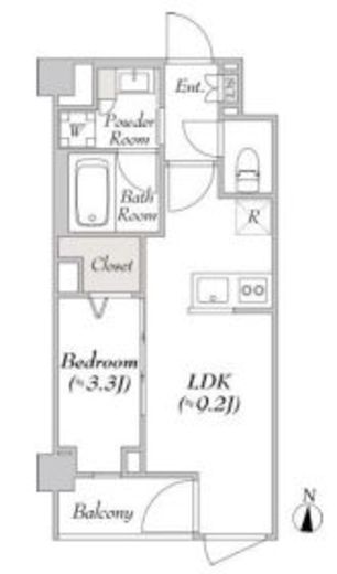 ルミーク北千住　302号室　間取り