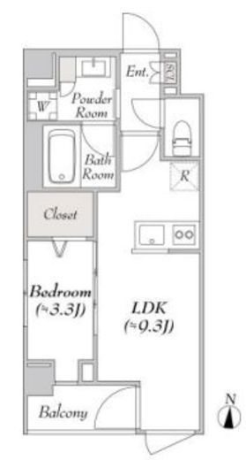 ルミーク北千住　401号室　間取り