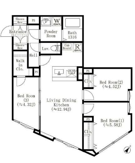 EDIT西池袋　102号室　間取り