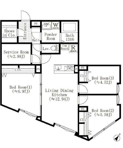 EDIT西池袋　202号室　間取り