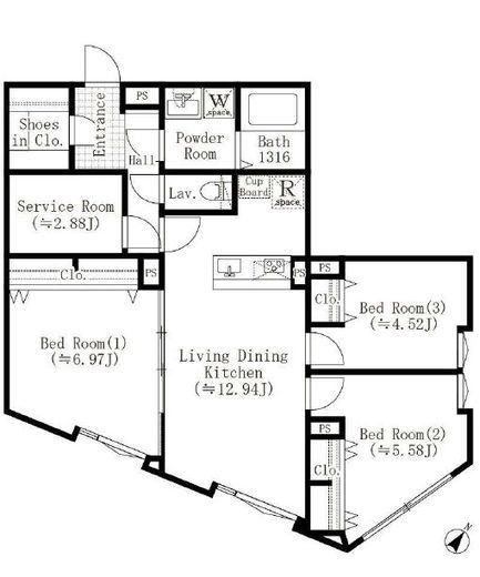 EDIT西池袋　302号室　間取り