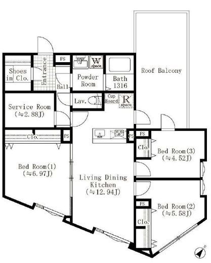 EDIT西池袋　502号室　間取り