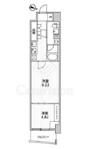 ベルシード板橋本町プレミアⅡ　502号室　間取り