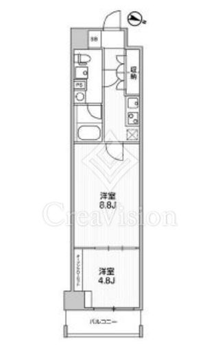 ベルシード板橋本町プレミアⅡ　703号室　間取り
