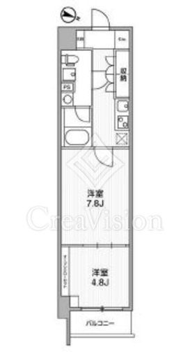ベルシード板橋本町プレミアⅡ　705号室　間取り